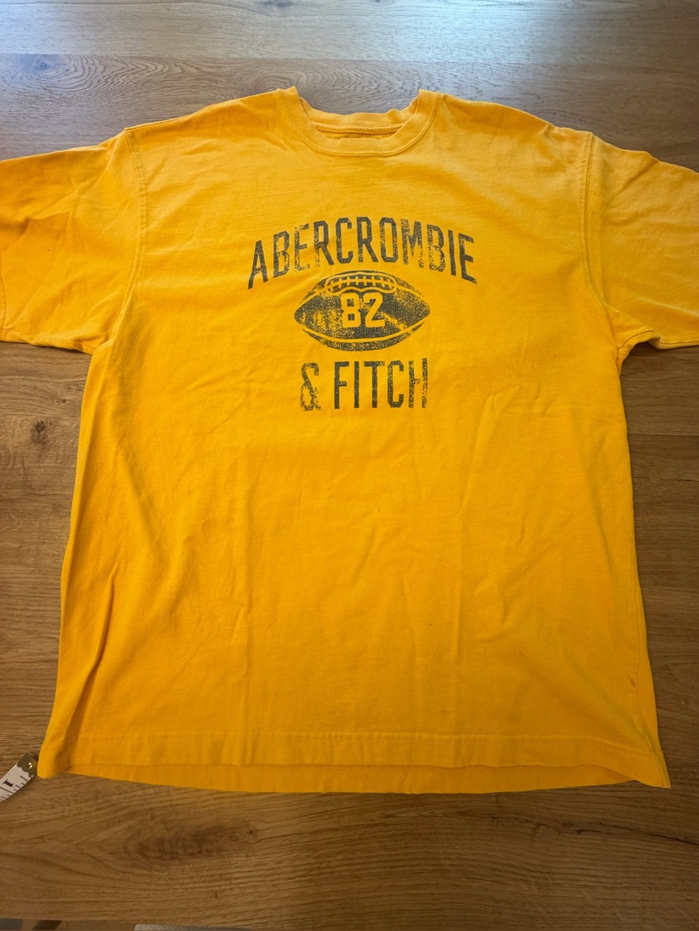 Abercrombie & Fitch Men’s Y2K Bright Yellow Graphic Tee
